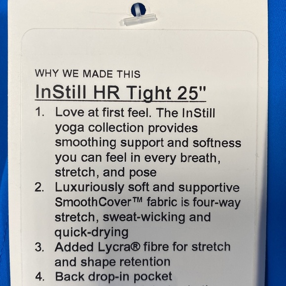 🪩[ lululemon ] InStill HR Tight 25” in Poolside Blue - Picture 9 of 10